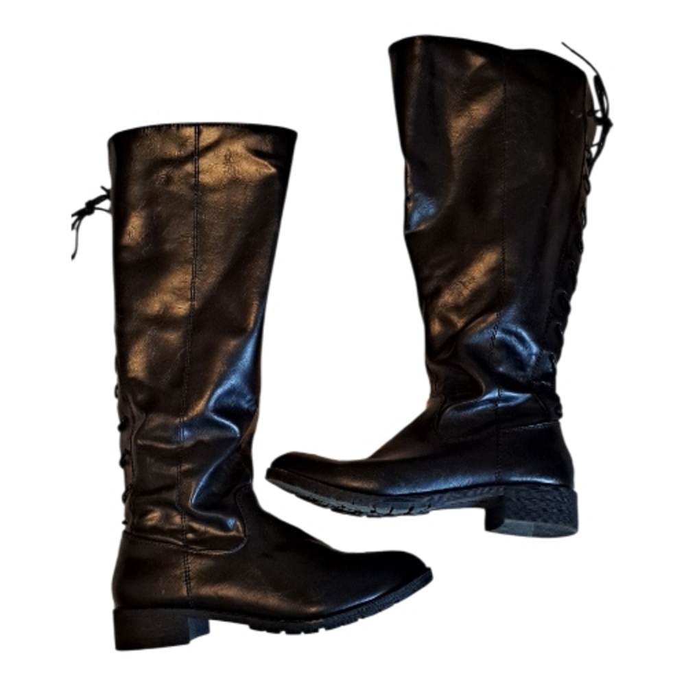 Comfortview Black Over the Knee Boots